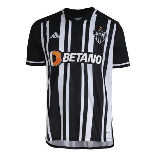 Camisa Atlético Mineiro Home 23/24 - Preta e Branca - JH ESPORTES - CAMISA DE TIMES