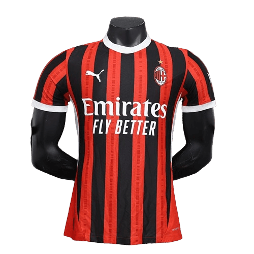 Camisa AC Milan I Home Puma Jogador 2024/25 Masculino Vermelho e Preto - JH ESPORTES - CAMISA DE TIMES