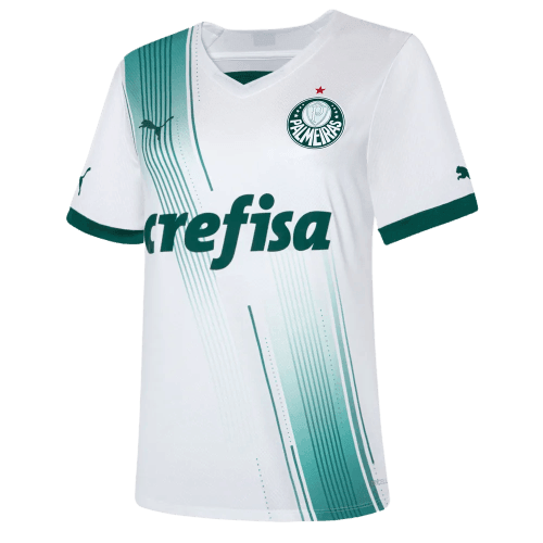 Camisa Palmeiras Away 23/24 Feminina - Branca - JH ESPORTES - CAMISA DE TIMES