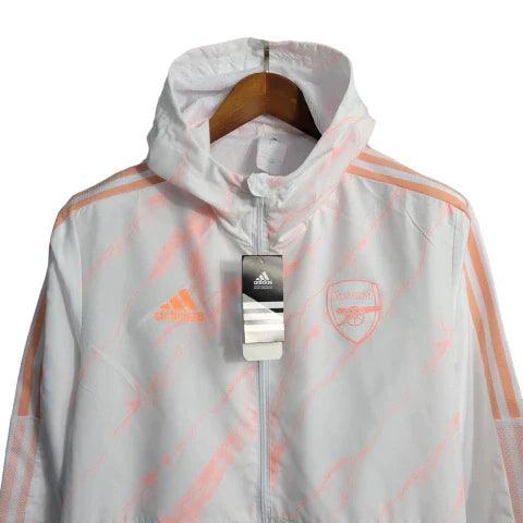 Jaqueta Corta-Vento Arsenal 23/24 Masculino Adidas - Branco - JH ESPORTES - CAMISA DE TIMES