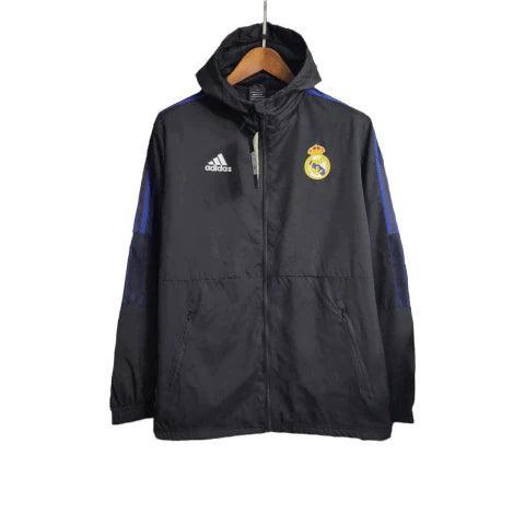 Jaqueta Corta-Vento Real Madrid 23/24 Masculino Adidas - Preto - JH ESPORTES - CAMISA DE TIMES