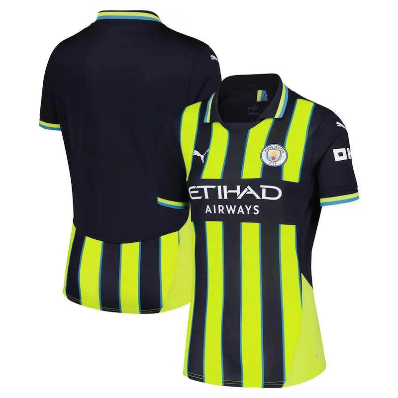 Camisa Manchester City Feminina Away 24/25 - Azul e Amarela - JH ESPORTES - CAMISA DE TIMES