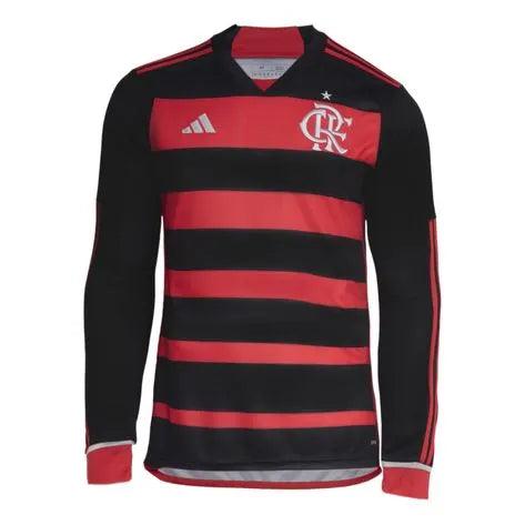 Camisa CRF Home 24/25 Manga Longa - Preta e Vermelha - JH ESPORTES - CAMISA DE TIMES