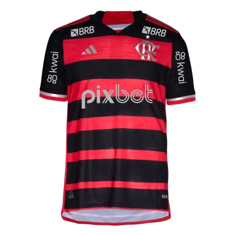 Camisa CRF Home 24/25 Jogador - Preta e Vermelha - C/ Patrocínios - JH ESPORTES - CAMISA DE TIMES