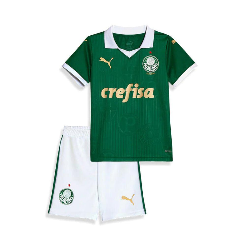 Conjunto Infantil Palmeiras l 2024/25 Verde - Modelo Torcedor