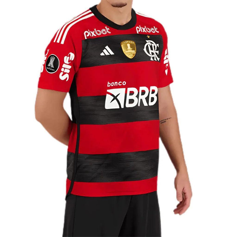 Camisa Flamengo Home 23/24 - Preta e Vermelha - JH ESPORTES - CAMISA DE TIMES