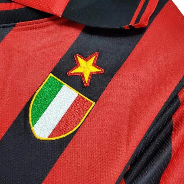 Camisa Milan Retrô 1996/1997 Vermelha e Preta - Lotto - JH ESPORTES - CAMISA DE TIMES