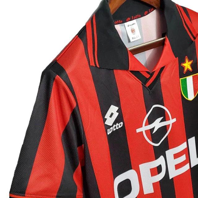 Camisa Milan Retrô 1996/1997 Vermelha e Preta - Lotto - JH ESPORTES - CAMISA DE TIMES