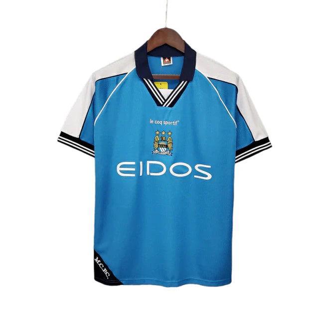 Camisa Retrô Manchester City 1999/01 Masculino Azul - JH ESPORTES - CAMISA DE TIMES