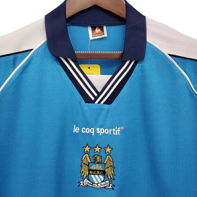 Camisa Retrô Manchester City 1999/01 Masculino Azul - JH ESPORTES - CAMISA DE TIMES