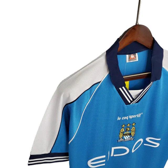 Camisa Retrô Manchester City 1999/01 Masculino Azul - JH ESPORTES - CAMISA DE TIMES