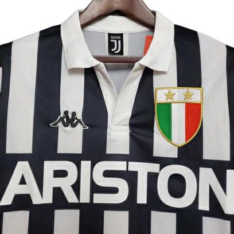 Camisa Juventus Retrô 1984/1985 Preta e Branca - Kappa - JH ESPORTES - CAMISA DE TIMES