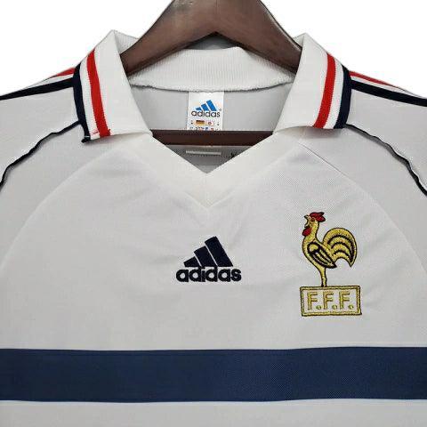 Camisa Retrô França II Away 1998/99 Masculino Branco - JH ESPORTES - CAMISA DE TIMES