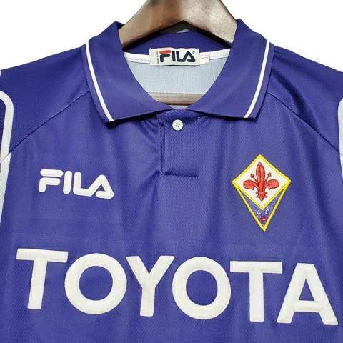 Camisa Retrô Fiorentina Fila 1999/2000 Masculino Roxa e Branca - JH ESPORTES - CAMISA DE TIMES