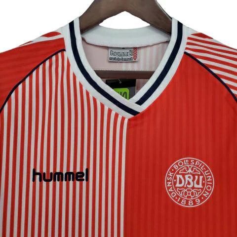 Camisa Dinamarca Retrô 1986 Vermelha e Branca - Hummel - JH ESPORTES - CAMISA DE TIMES