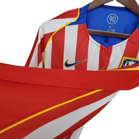 Camisa Atlético de Madrid Retrô 2004/2005 Vermelha e Branca - Nike - JH ESPORTES - CAMISA DE TIMES