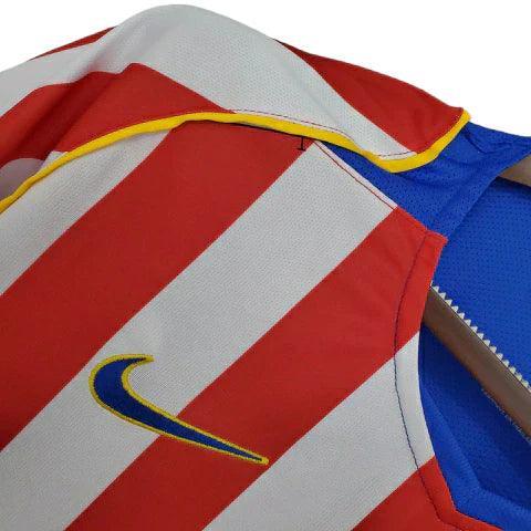 Camisa Atlético de Madrid Retrô 2004/2005 Vermelha e Branca - Nike - JH ESPORTES - CAMISA DE TIMES