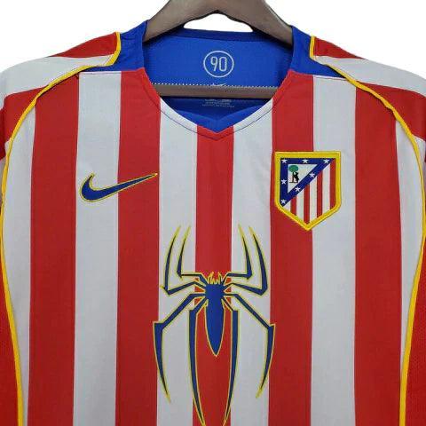 Camisa Atlético de Madrid Retrô 2004/2005 Vermelha e Branca - Nike - JH ESPORTES - CAMISA DE TIMES