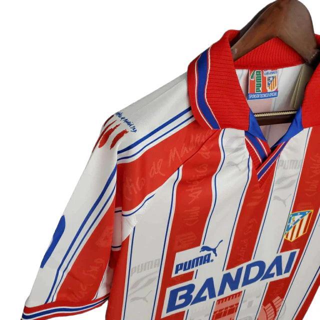 Camisa Atlético de Madrid Retrô 1996/1997 Branca e Vermelha - Puma - JH ESPORTES - CAMISA DE TIMES