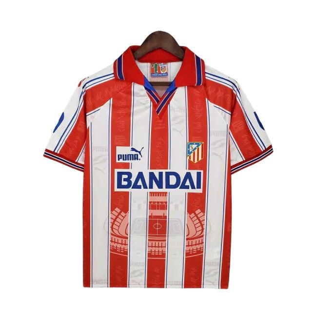 Camisa Atlético de Madrid Retrô 1996/1997 Branca e Vermelha - Puma - JH ESPORTES - CAMISA DE TIMES