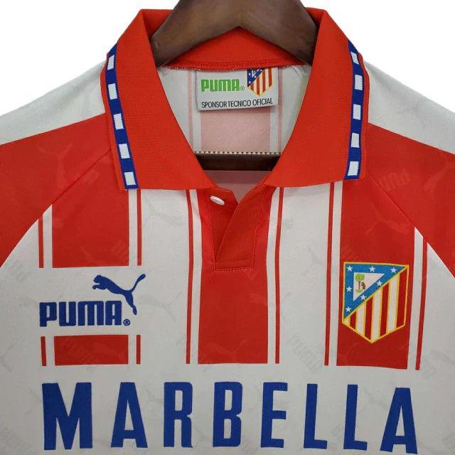 Camisa Atlético de Madrid Retrô 1994/1995 Branca e Vermelha - Puma - JH ESPORTES - CAMISA DE TIMES