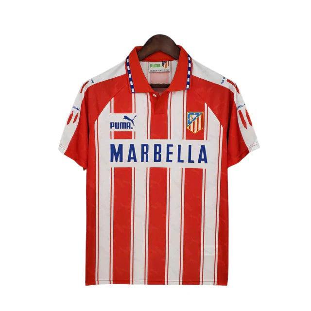 Camisa Atlético de Madrid Retrô 1994/1995 Branca e Vermelha - Puma - JH ESPORTES - CAMISA DE TIMES