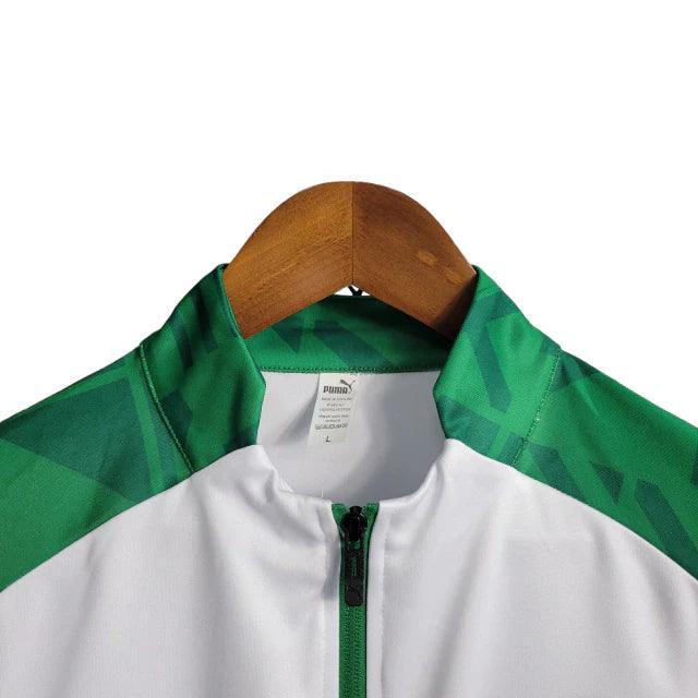 Jaqueta Palmeiras 23/24 Masculino Puma - Branca com detalhes em verde - JH ESPORTES - CAMISA DE TIMES