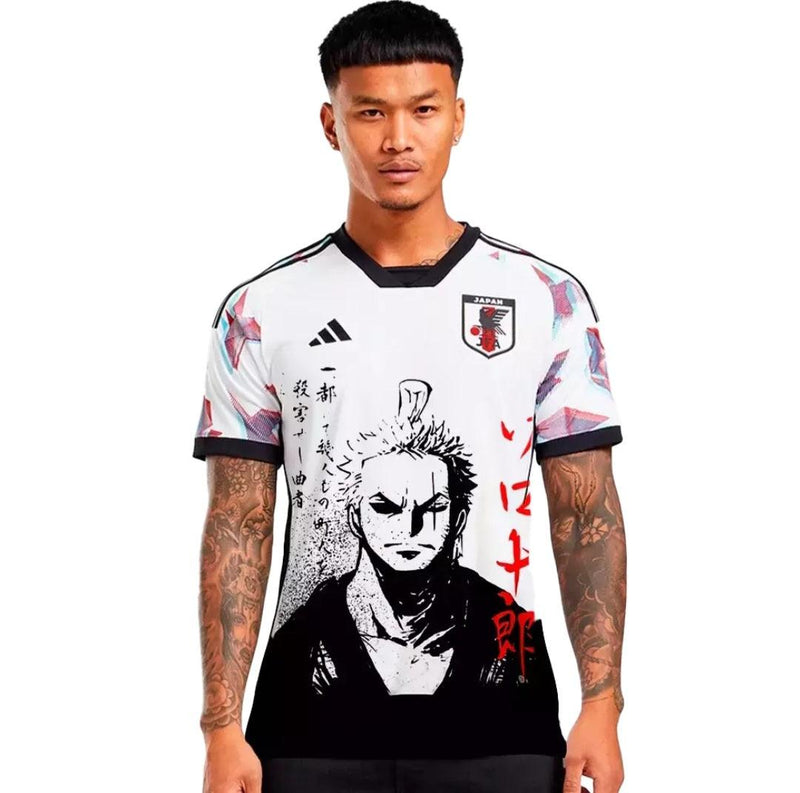 Camisa Japão RoronoaZoro 2024- Edição Especial Anime Torcedor Masculino Branco