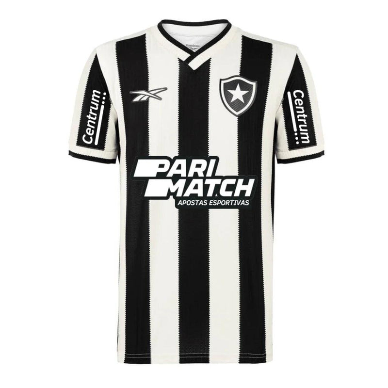 Camisa Botafogo Home 24/25 - Preta e Branca - C/ Patrocínio - JH ESPORTES - CAMISA DE TIMES