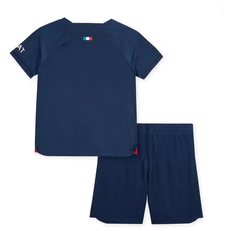 Conjunto Infantil PSG l 2023/24 Azul - Modelo Torcedor