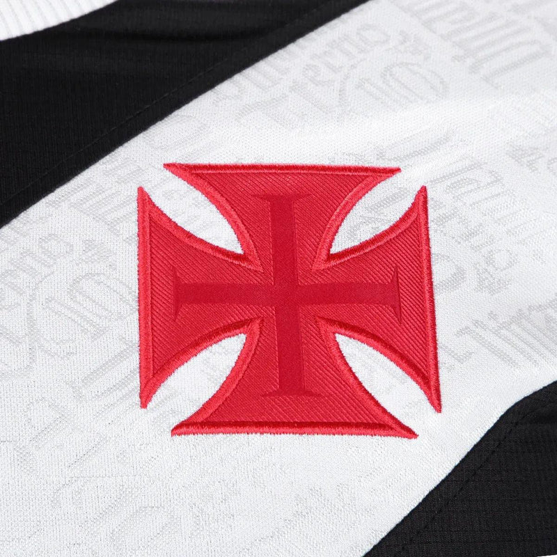 Camisa Vasco Home 24/25 Manga Longa - Preta e Branca - JH ESPORTES - CAMISA DE TIMES