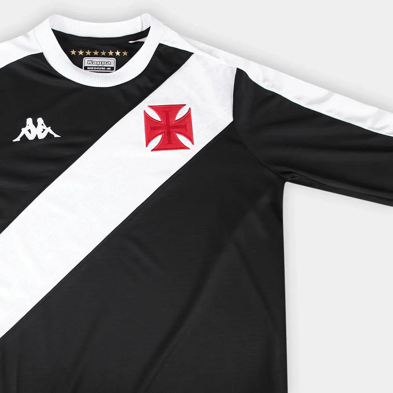 Camisa Vasco Home 24/25 Manga Longa - Preta e Branca - JH ESPORTES - CAMISA DE TIMES